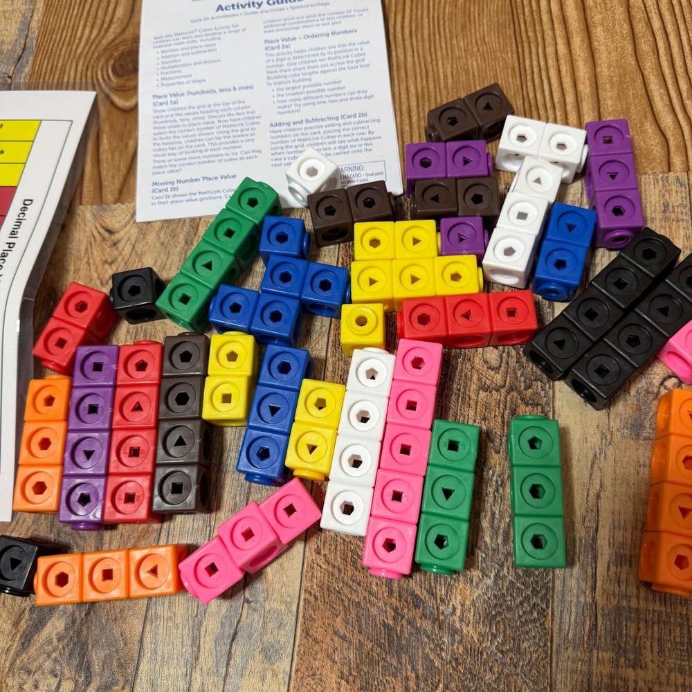 Learning Resources MathLink‎ Cubes Elementary Math Activity Set - Picture 3 of 3